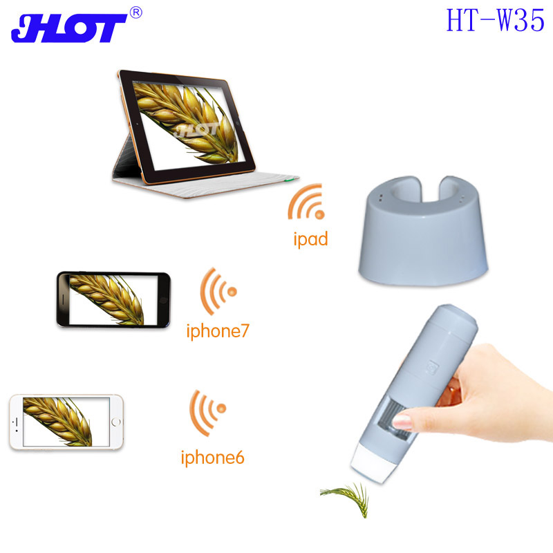 HOT HT-W35无线wifi数码显微镜厂家 便携式手机平板放大镜 